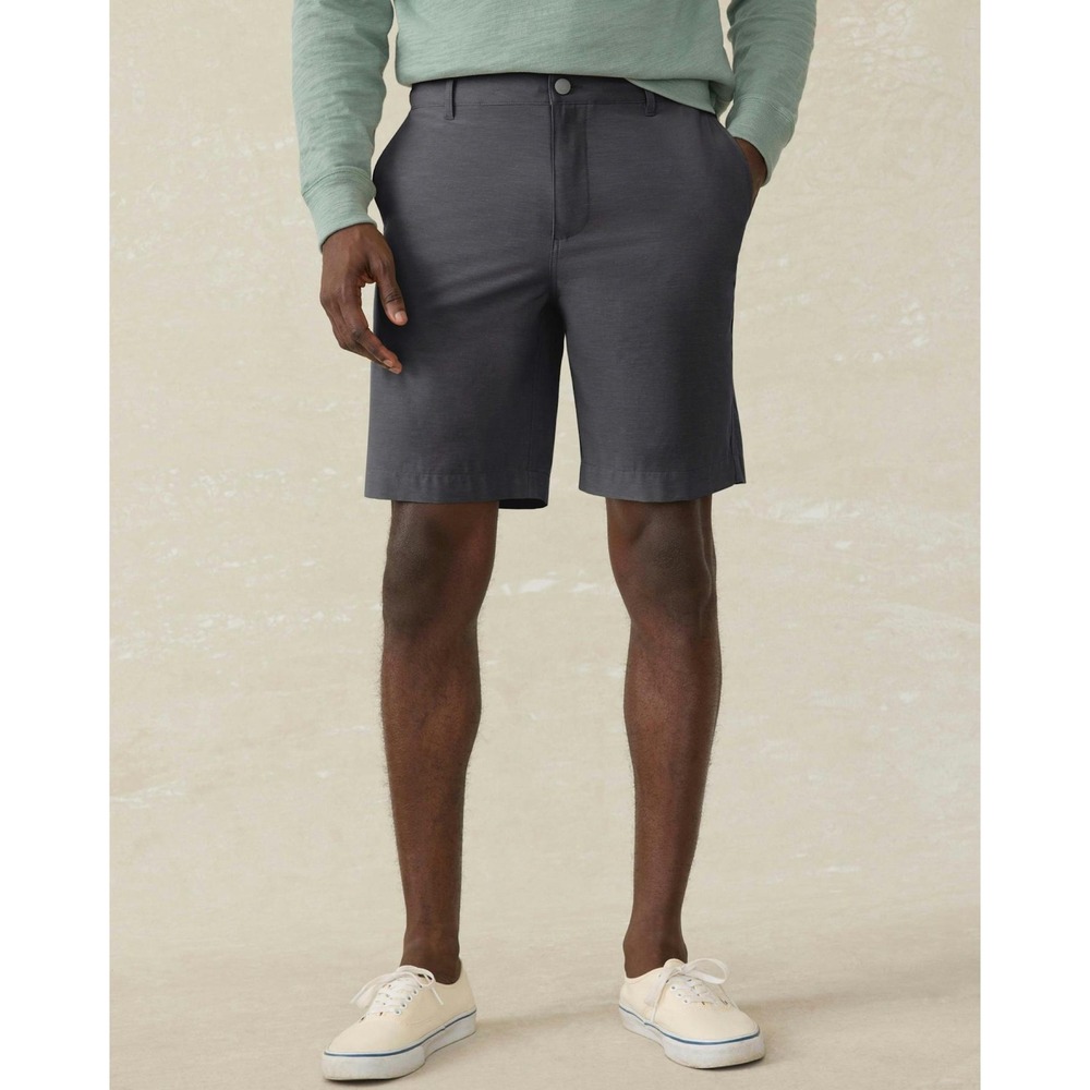 Faherty All Day Shorts Mens 36 Charcoal Gray 9" Inseam